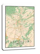 Obrazy i zdjęcia na płótnie - Luksemburg mapa kolorowa - obraz na płótnie Wymiar do wyboru: 90x120 cm - miniaturka - grafika 1