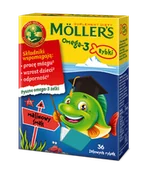Żele i maści lecznicze - Omega Pharma Mollers 3 rybki x 36 żel sm.malin - miniaturka - grafika 1