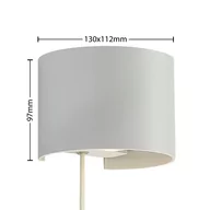 Lampy ścienne - Arcchio Zuzana kinkiet aluminium, okrągły, biały - miniaturka - grafika 1