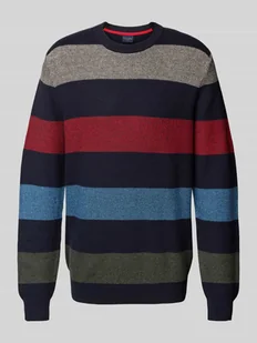 Sweter z dzianiny z okrągłym dekoltem - Swetry męskie - miniaturka - grafika 1