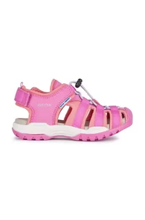 Buty dla dziewczynek - Geox sandały dziecięce kolor różowy - grafika 1