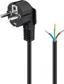 Kable - Kabel zasilający Goobay Kabel ochronny stykowy kątowy do montażu, 1,8 m, czarny - Długość kabla 1.8 m - miniaturka - grafika 1