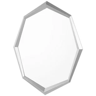 Beliani Lustro ścienne 91 x 66 cm srebrne OENO - Lustra - miniaturka - grafika 1