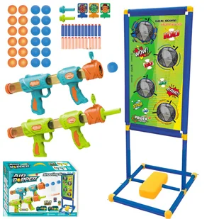 Strzelanie Do Celu Stojąca Tarcza Strzelecka Pistolety Naboje Piankowe - Zabawki interaktywne dla dzieci - miniaturka - grafika 1