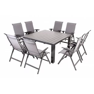 PRATO YELMO ALU - aluminiowy zestaw ogrodowy 8+1 - Meble ogrodowe - miniaturka - grafika 1