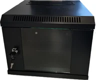 Szafy rack - Szafa wisząca RACK 10'', 4U, 300mm, Netrack S-Line, czarna, drzwi szklane - miniaturka - grafika 1