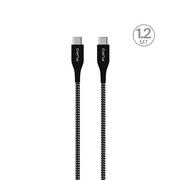 Kable komputerowe i do monitorów - PURO PURO Fabric Ultra Strong Kabel w oplocie heavy duty USB-C / USB-C 1,2m (czarny) CUSBCUSBCFABK3BLK - miniaturka - grafika 1