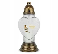 Lampiony i znicze - Znicz dla Dziadka 38 cm Złoty DP739 Znicz z Dedykacja dla Dziadka z Wkładem - miniaturka - grafika 1