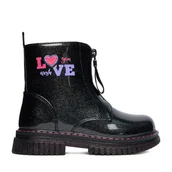 Buty dla dziewczynek - Botki DeeZee CEO-CM241210-19 Czarny - miniaturka - grafika 1