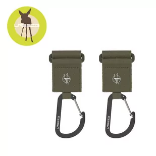 Lassig Casual Label Uniwersalne zaczepy do wózka z karabińczykami olive 2 szt. - Akcesoria do wózków - miniaturka - grafika 1