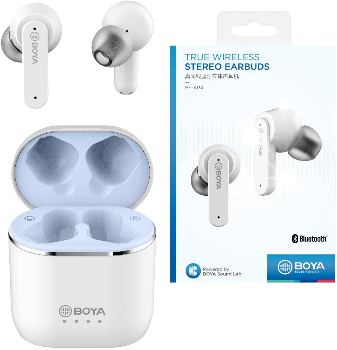 Boya SŁUCHAWKI BEZPRZEWODOWE BLUETOOTH 5.0 BY-AP4