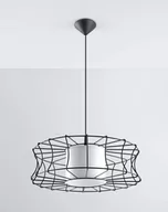 Lampy sufitowe - Sollux Lighting Druciana LAMPA wisząca SL.300 industrialna OPRAWA zwis druciak metalowy klatka czarny - miniaturka - grafika 1
