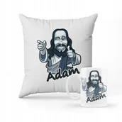 Gadżety dla niej i dla niego - ZESTAW PODUSZKA + KUBEK Prezent Jezus Chrystus + IMIĘ - miniaturka - grafika 1