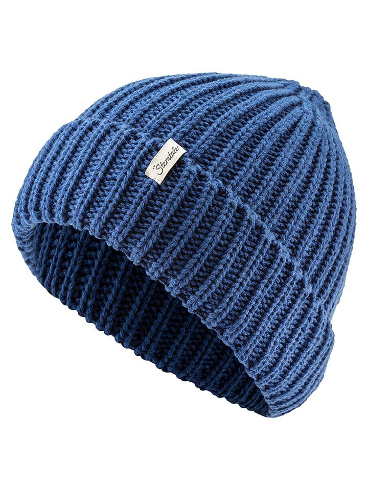 Sterntaler Dzianinowa czapka w kolorze niebieskim
