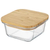 Pojemniki kuchenne - Szklany pojemnik z bambusową pokrywką do przechowywania żywności Florina Clavato 1,2 l - miniaturka - grafika 1