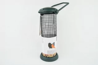 Karmniki dla ptaków - Metalowy karmnik dla ptaków, na kule tłuszczowe, ziarno, ogród, taras 23x8,5 cm kod: O-449027 + Sprawdź na SuperWnetrze.pl - grafika 1