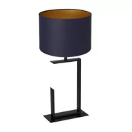 Lampy stojące - Luminex H 520 Black 3420 Lampa stołowa lampka 1x60W E27 czarny/niebieski/złoty - miniaturka - grafika 1