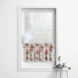 Zazdrostka WINTER wzór BN15 | gwiazdy betlejemskie na szarym tle 45 x 90 cm - Firany Zazdrostka WINTER wzór BN15 | gwiazdy betlejemskie na szarym tle 45 x 90 cm - Firany - miniaturka - grafika 1