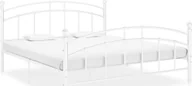 Łóżka - vidaXL Rama łóżka, biała, metalowa, 140 x 200 cm - miniaturka - grafika 1