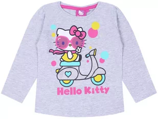 Szara, Melanżowa Bluzka Dziewczęca Hello Kitty Na Skuterze 6 Lat 116 Cm - Bluzki damskie - miniaturka - grafika 1