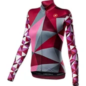 Koszulki i topy damskie - castelli Damska koszulka Triangolo Mid Jersey Fz, wielokolorowa różowa, XS - miniaturka - grafika 1