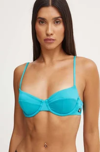 Calvin Klein biustonosz kąpielowy kolor turkusowy miękka miseczka KW0KW02345 - Stroje kąpielowe - miniaturka - grafika 1