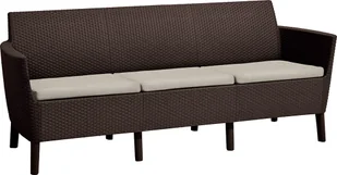 Sofa SALEMO Kanapa 3 Osobowa na Taras Balkon Meble ogrodowe BRĄZ - Sofy ogrodowe - miniaturka - grafika 1