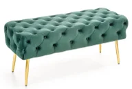 Ławki do przedpokoju - Zielone pikowane siedzisko w stylu glamour Igro 4X - miniaturka - grafika 1