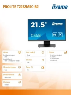 IIYAMA 22 cale T2252MSC-B2  - Monitory - miniaturka - grafika 8
