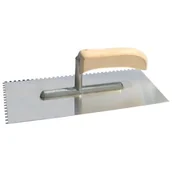 Narzędzia murarskie - MEGA Paca stalowa 270x130mm z zębami 10x10mm 61654 61654 - miniaturka - grafika 1