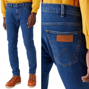 Wrangler BRYSON SKINNY Revival RURKI CIEMNY DżINS W27 L32 - Spodnie męskie - miniaturka - grafika 1