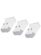Skarpetki damskie - Under Armour Zestaw 3 par niskich skarpet unisex Heatgear No Show Sock 1346755-100 Biały - miniaturka - grafika 1