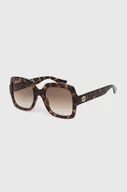 Okulary przeciwsłoneczne - Gucci okulary przeciwsłoneczne damskie kolor brązowy - miniaturka - grafika 1