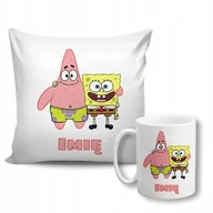 Gadżety dla niej i dla niego - Zestaw Poduszka + Kubek prezent SPONGEBOB IMIĘ Wz - miniaturka - grafika 1