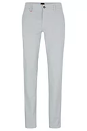 Spodenki męskie - BOSS Męskie spodnie Schino-Slim D Slim Fit w kolorze rozciągliwej bawełny satynowej szarej, szary, 35W / 34L - miniaturka - grafika 1