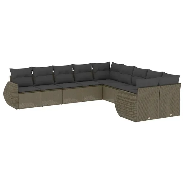 Zestaw mebli ogrodowych modułowych jasnoszary 71x62x69 cm z poduszkami