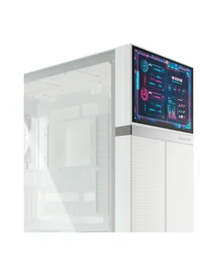 Valkyrie VK02 LCD, tower case BIAŁY, tempered glass VK-CASE02LCDW - Obudowy komputerowe - miniaturka - grafika 1