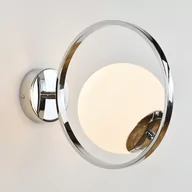 Lampy ścienne - MCODO Srebrny kinkiet Bella w stylu glamour chromowany W82022/250-silver - miniaturka - grafika 1