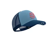 Czapki i chusty sportowe męskie - COMPRESSPORT Czapka lifestyle TRUCKER CAP denim/poseidon - miniaturka - grafika 1