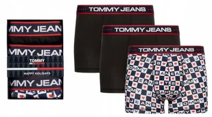 TOMMY HILFIGER BOKSERKI MĘSKIE 3 PARY TRUNK PRINT CZARNE/GRANATOWE r.M - Majtki męskie - miniaturka - grafika 1
