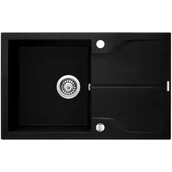 Zlewozmywaki - Deante Andante Flush Zlewozmywak 1-komorowy z ociekaczem - nero ZQN_N11F ZQN N11F [14850117] - miniaturka - grafika 1