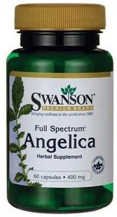 SWANSON Full Spectrum Angelica Root (Dzięgiel litwor) 400mg 60 kaps. SW841 - Witaminy i minerały - miniaturka - grafika 1