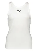 Koszulki i topy damskie - Puma Top funkcyjny "C- PMA Classics RB CTN" w kolorze białym - miniaturka - grafika 1