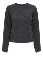 Swetry damskie - ONLY Sweter Jake 15355819 Szary Regular Fit - miniaturka - grafika 1
