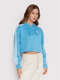 adidas Bluza adicolor Classics HC2014 Niebieski Relaxed Fit - Bluzy damskie - miniaturka - grafika 1