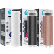 Uzdatniacze wody - Zestaw filtrów Eko Dafi stacji 3 elementowej węglowy żywiczny polipropylen - miniaturka - grafika 1