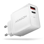 Ładowarki do telefonów - Axagon Ładowarka sieciowa ACU-PQ22W PD & QC 22W 2x port USB-A + USB-C PD3.0/QC3.0/AFC/FCP/Apple biała - miniaturka - grafika 1