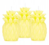 Świece - Świeczki ozdobne zestaw świec ananas 3 szt żółte - miniaturka - grafika 1