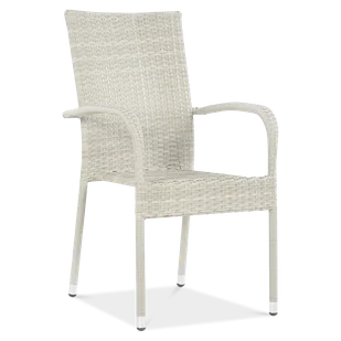 Krzesło z technorattanu FIESTA White - Fotele i krzesła ogrodowe Krzesło z technorattanu FIESTA White - Fotele i krzesła ogrodowe - miniaturka - grafika 1