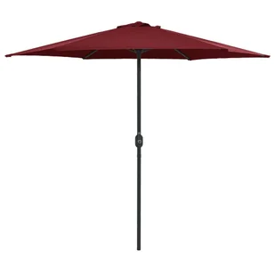 vidaXL Parasol ogrodowy na słupku aluminiowym, 270x246 cm, bordowy 47348 - Parasole ogrodowe - miniaturka - grafika 1